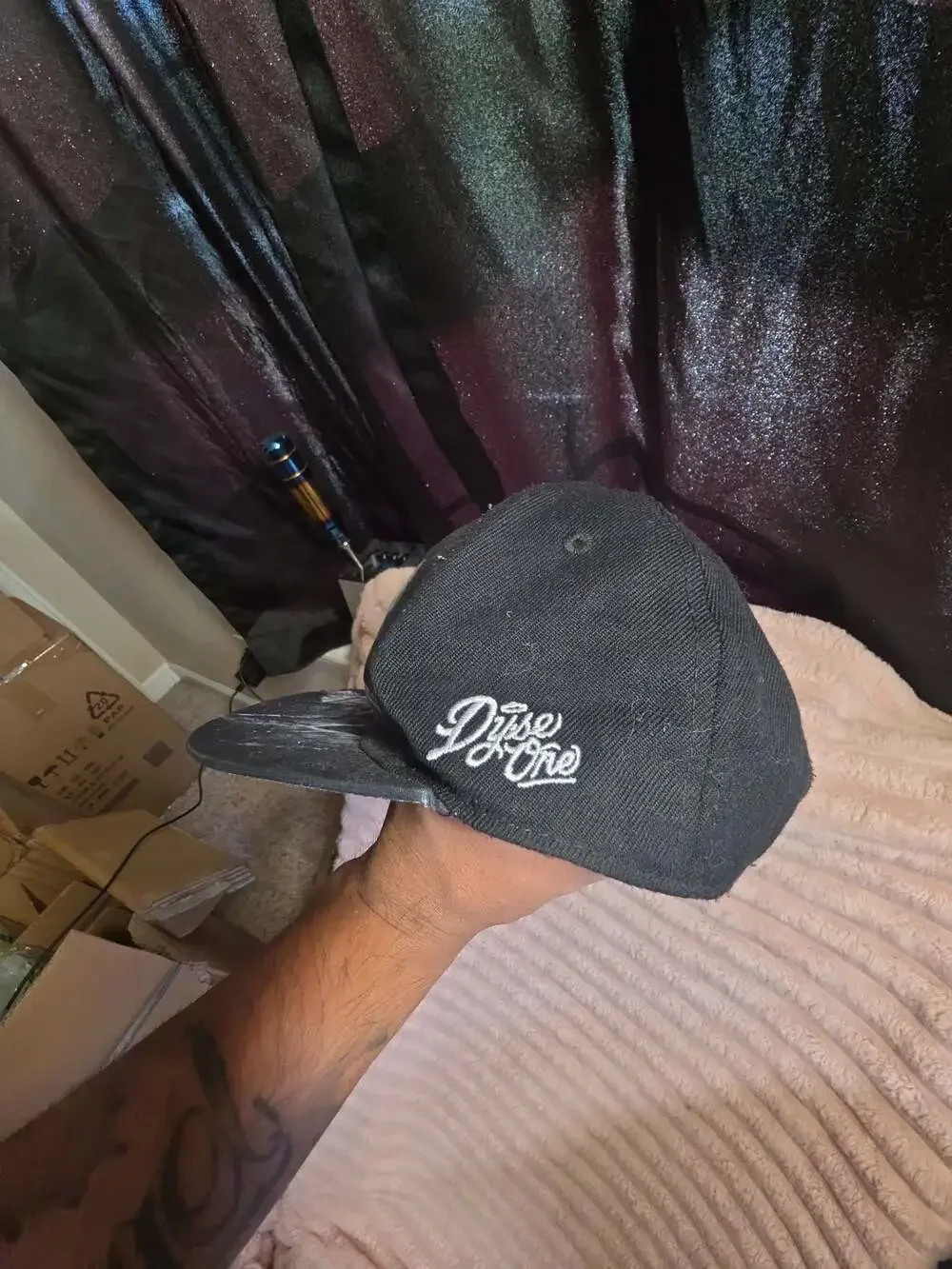 Dyse One Lost Love Snapback Hat with Graphic Print